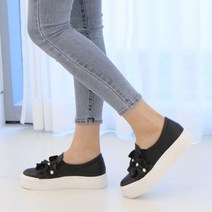 여성용 통굽 캐주얼 레이스 슬립온 리퓨아