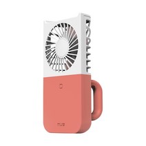 바톤즈 머그컵 무소음 무선 미니 휴대용 선풍기, 머그컵 선풍기, 코랄