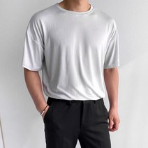 머시따 남성용 활동스판 쫀쫀 무지 반팔티