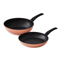 락앤락 IH 프라이팬 세트 2개 1호 CAF2804S2C, 로즈골드, 프라이팬 28cm + 웍 28cm
