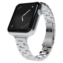 미아크 애플워치 슬림 메탈 스트랩 밴드 38/40/41mm 호환, 실버