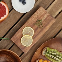 이우아여사 통원목 접시 직사각, 혼합색상