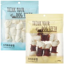 Think your dog teeth 소가죽 6p + 오리 6p 세트, 1세트, 소가죽, 오리
