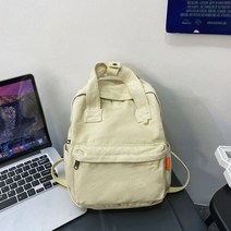 지니얼 여성용 패브릭 무지 캐주얼 학원 학교 백팩 GA2816