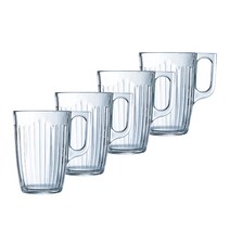 루미낙 그랜드 센트럴 유리머그 320ml, 투명, 4개