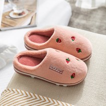 과일 모양 사무실 거실 실내화, Pink, 1개