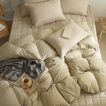 라셀렌 빌리프 폴란드 80 구스다운 차렵이불 600g, 크림오트밀