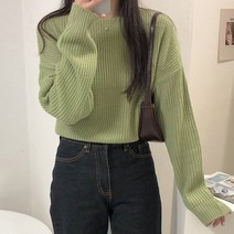 체리체리 여성용 루즈핏 데일리 하찌 니트