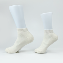 밀리엔 여성용 메리노울 단목 양말, 아이보리