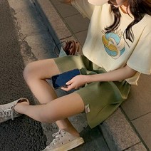 패션풀 여성용 붐붐 라벨 플리츠 팬츠 28032