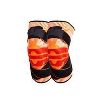 나야스타일 홈트레이닝 헬스 무릎 보호대 세트 레드 오렌지 YGYP-213-1, 2개