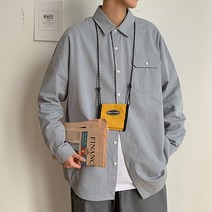 남성용 마켓A 컬러 베이직 포켓 셔츠