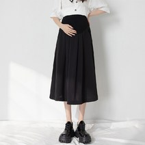 루즈핏 하이웨이스트 임부용 롱스커트
