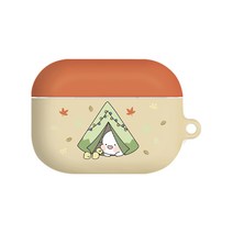 옴팡이 트립 에어팟프로 슬림 하드 케이스, 텐트팡(케이스), 랜덤발송(키링)