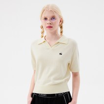 키르시 여성용 MONO CHERRY OPEN COLLAR KNIT