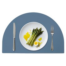 엘로니 파파 루나 다이닝 실리콘 테이블 매트, 코발트블루, 428 x 281 mm