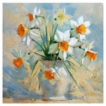 케이엠엘리 3D 사각 보석십자수 DIY 30 x 30 cm, 꽃의 노래, 1개