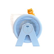카카오프렌즈 피규어 탁상용 무선 저소음 선풍기, 라이언(블루), KFF100R