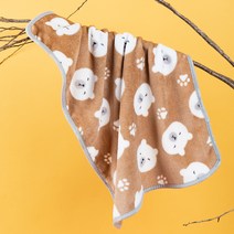 부투펫 반려동물 포그니 극세사 담요, 베어 브라운