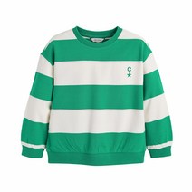 컬리수 아동용 프레피 스트라이프 맨투맨 C231TSG62P