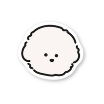 유스픽 왕왕 귀여워 스마트 그립 아크릴 톡톡만 비숑왕왕, 혼합색상, 1개