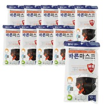 ABM 바른마스크 검정, 10개입, 10개