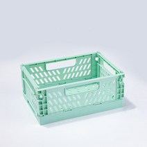 다용도 수납 정리함 폴딩 박스 L, 민트, 1개