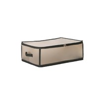 아리코 다용도 베이직 투명 플라스틱 수납함 36L 52 x 35 x 19.5 cm, 블랙, 1개