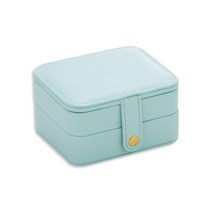 사과숲 휴대용 미니 액세서리 보관 보석함 민트, 1개