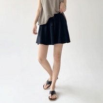 플랜데이 여성용 쿨링 밴딩 마 치마 반바지 큐롯팬츠