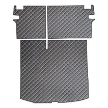 아이빌 신형퀼팅 4D 자동차 트렁크 매트 + 2열 등받이 풀세트, 기아 디 올 뉴 니로 트렌디, 블랙 + 블루 스티치, 기아