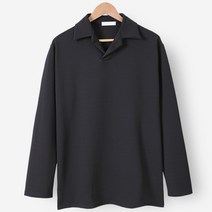 단군기획 남성용 링클프리 트임 카라 긴팔 티셔츠 LWT121