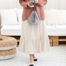 모션코듀로이 임산부 스커트