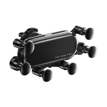 코끼리리빙 차량용 송풍구 무소음 6볼 중력 거치대 P2UA-1148, 1개, 블랙