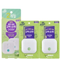 에어후레쉬 데옥스 방향제 현관용 그린애플향 6ml x 2p + 화장실용 허브향 6ml x 2p 세트, 1세트