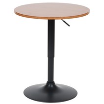도리퍼니처 메탈 원형 높이조절 테이블, 우드