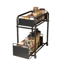 깔끔한 주방을 위한 필수품 다용도 선반 랙, 블랙