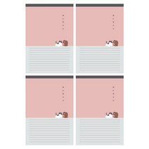 톡톡팬시 3000 애니멀 그라데이션 패드편지지, 핑크, 4개