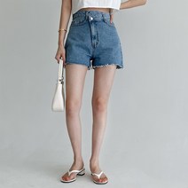 시크블랙 여성용 도바조 데미지 컷팅 청반바지 cppt10417k27