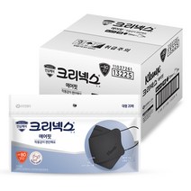크리넥스 3단 에어 마스크 대형 KF80, 20개입, 3개, 검정색