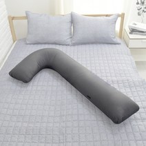 마벨러스 마이크로화이바 L자 바디필로우 솜포함, 차콜