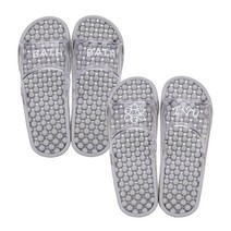 샤바스 스마일 앤 바스 물빠짐 욕실화 그레이, 2개