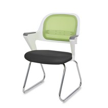 청심의자 알라딘 고정의자 화이트바디 메쉬 AF-700_WH, 투톤그린