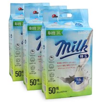 프리미엄 강아지 백투베이직 밀크 배변패드 우유향 50매, 3개