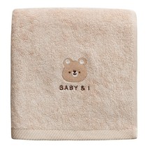 베이비앤아이 유아용 소프트 밤부 목욕 타올 고미 330g, 베이지, 1개