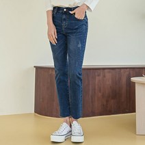 여성용 날씬해진 밴딩청바지