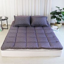 디메이드베딩 직접제작 두툼한 마이크로 먼지방지 돌침대 누빔 토퍼, 진차콜