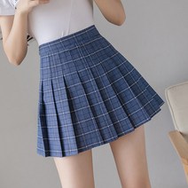 MA 프레피룩 체크무늬 플리츠 스커트