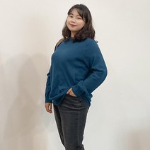 로미스토리 여성용 여유핏 베이직 반폴라 니트