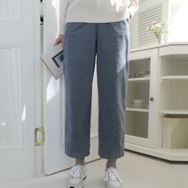 빼빼 여성용 따듯양기모 뒷밴딩 골덴 코듀로이 통와이드 팬츠
